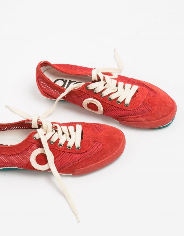 נעלי נשים - Aro - סניקרס JOANETA - אדום   לבן