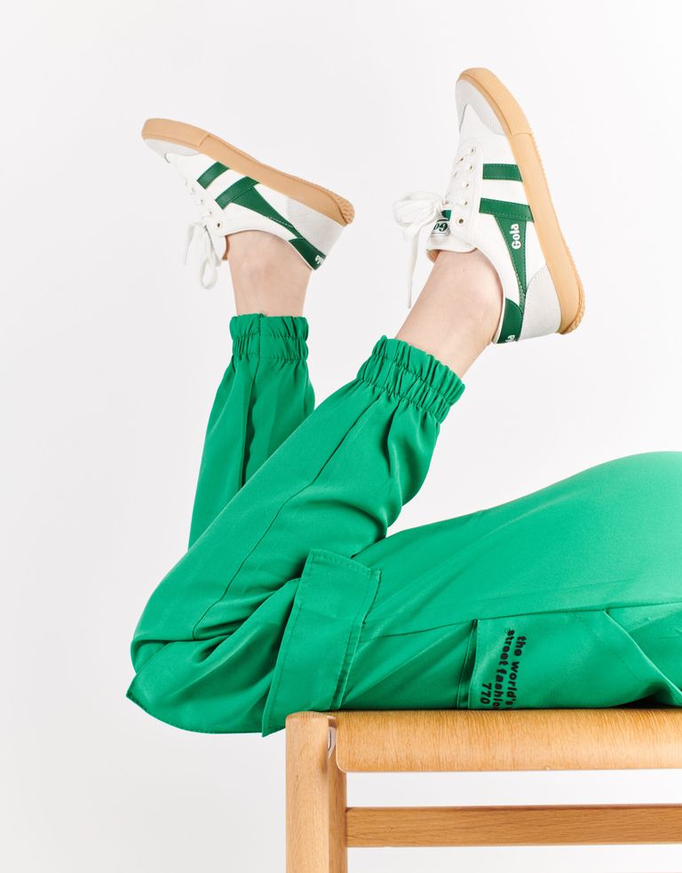 נעלי נשים - Gola - סניקרס BADMINTON GUM - לבן   ירוק