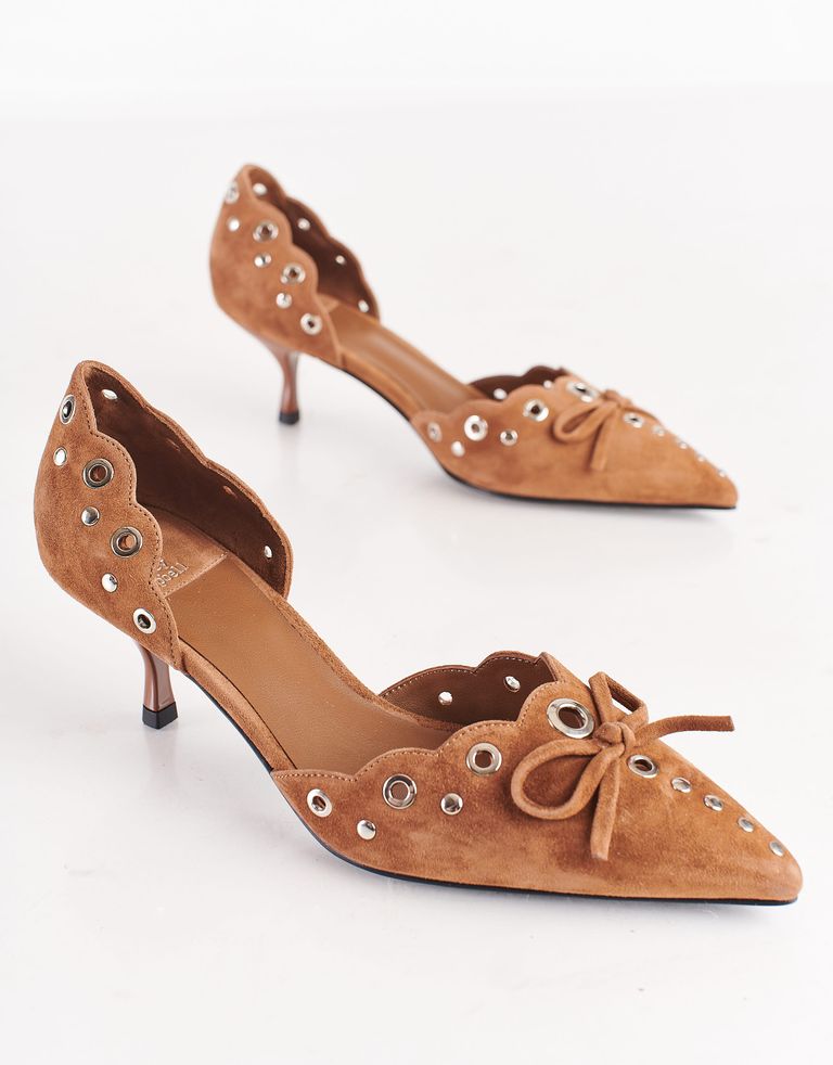 נעלי נשים - Jeffrey Campbell - נעלי סירה GRATIFIED - חום