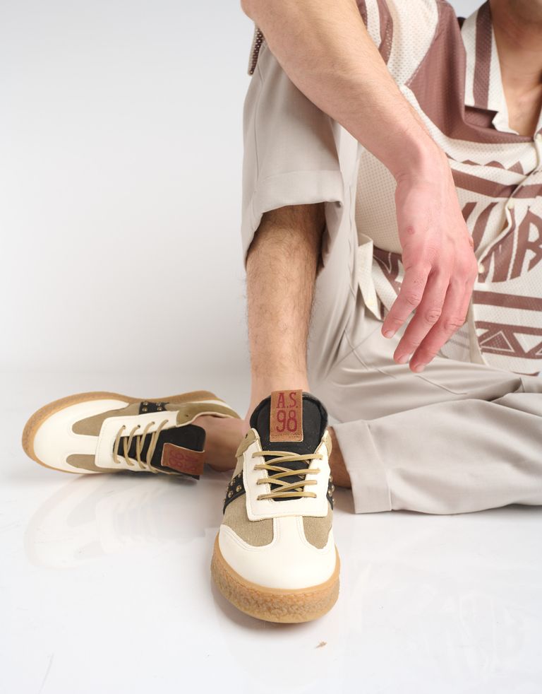 נעלי גברים - A.S. 98 - סניקרס עם ניטים WEB - אפור בהיר