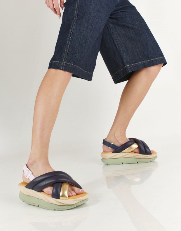 נעלי נשים - 4CCCCEES - סנדלי פלטפורמה MELLOW MEL - כחול
