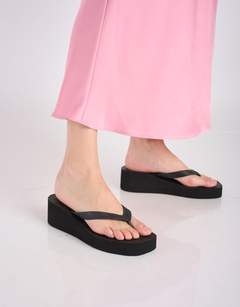 נעלי נשים - Sleepers - כפכפים HIGH PLATFORM - שחור